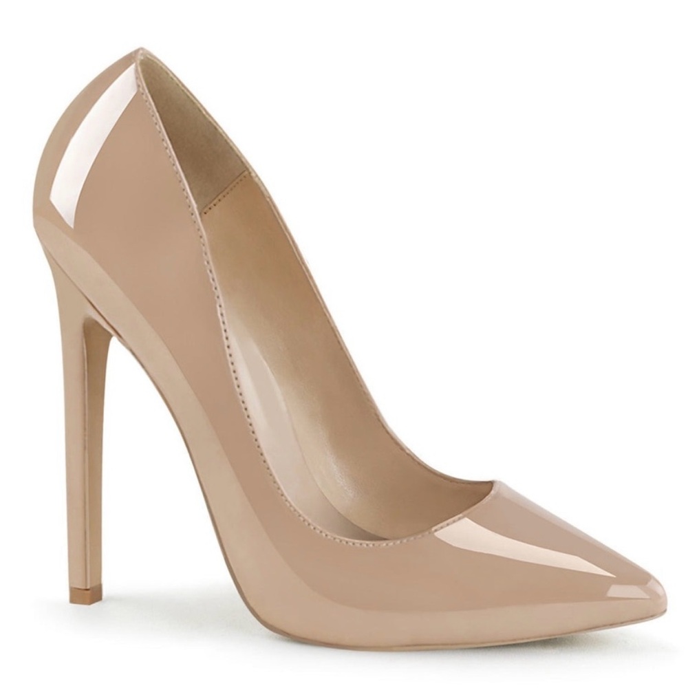 NWOB Pleaser Sexy-20 Heels Pump in Beige Size 7